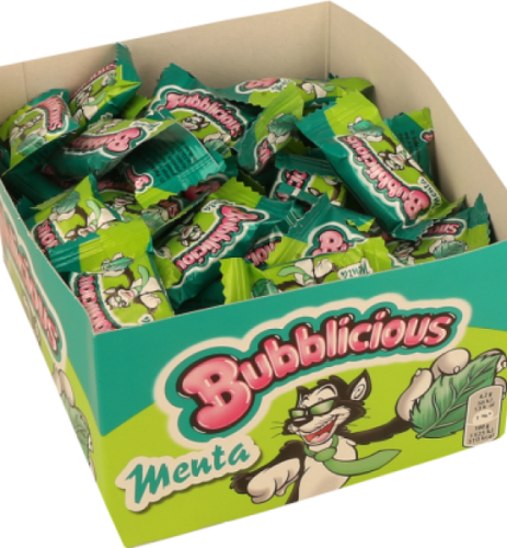 BUBBLICIOUS MENTA - CAIXA 100 UNIDADES