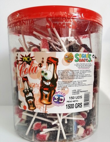 CHUPAS SUGAR'S COLA - CAIXA 130 UNIDADES