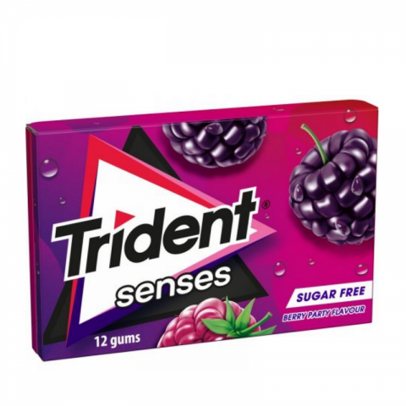 TRIDENT SENSES BERRY PARTY - CAIXA 12 UNIDADES
