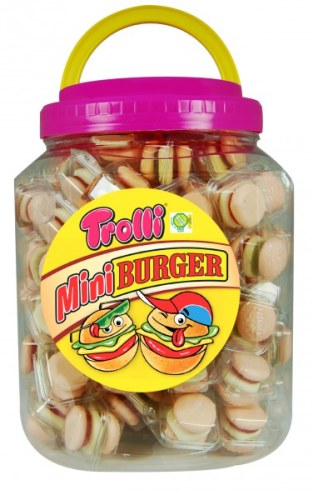MINI BURGUER TROLLI 90 UNIDADES