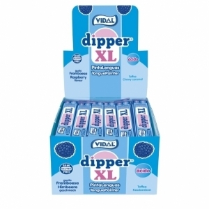 DIPPER VIDAL XL FRAMBOESA PINTA LÍNGUAS CAIXA 100 UNIDADES