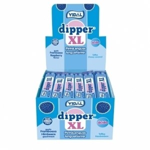 DIPPER VIDAL XL FRAMBOESA PINTA LÍNGUAS CAIXA 100 UNIDADES