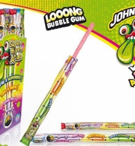 CHICLE JOHNY BEE SUPER HIPER ÁCIDO - CAIXA 30 UNIDADES