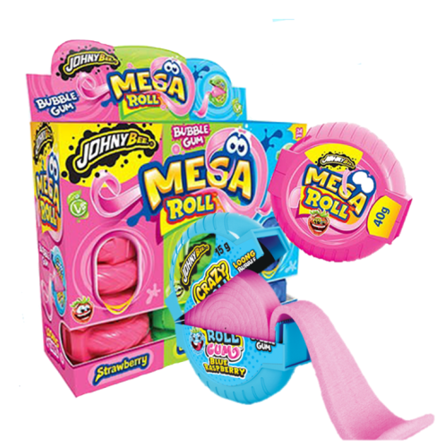 Mega Roll Chiclets Johny Bee 24 uds