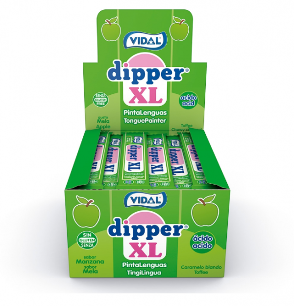 DIPPER XL MAÇÃ ÁCIDA PINTA LÍNGUAS 100 UNIDADES