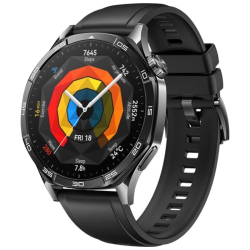 Huawei Watch GT5 46mm GPS Bracelete Fluoroelastómero Preto