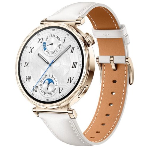 Smartwatch Huawei Watch GT5 41mm GPS Bracelete Em Pele Branco