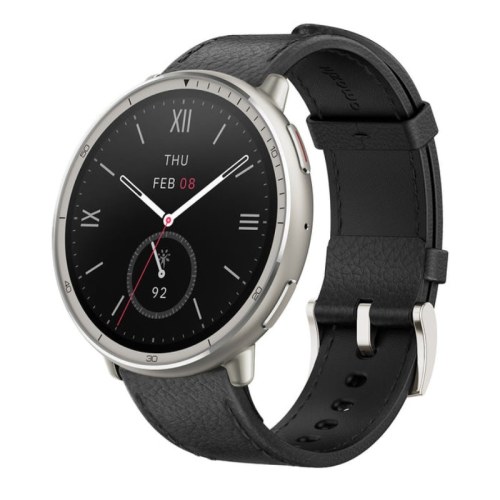 Smartwatch Amazfit Active 2 Pulseira em pele Preto