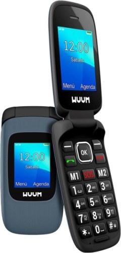 Telemóvel Flip SPC Wuum - Ecrã Duplo de 2,4" + 1,77" - Titânio